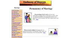 Desktop Screenshot of marriage.embassyofheaven.com