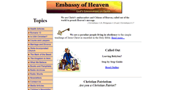 Desktop Screenshot of embassyofheaven.com