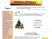 Tablet Screenshot of embassyofheaven.com