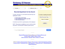Tablet Screenshot of embassyofheaven.org